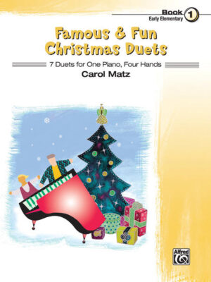 Famous & Fun Christmas Duets, Book 1, contains 7 timeless carefully graded early elementary Christmas-season favorites. These works have been artfully arranged and balanced for two evenly skilled players. Titles: Angels We Have Heard on High * Away in a Manger * Good King Wenceslas * Jingle Bells * Jolly Old Saint Nicholas * Up on the Housetop * We Three Kings of Orient Are.