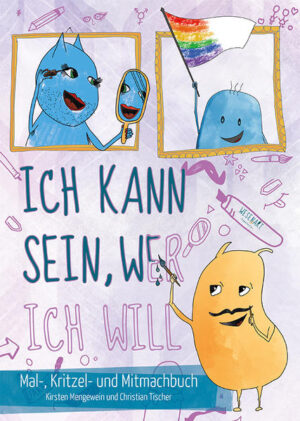 Die Welt ist bunt und komplex. Sie ist nicht nur rosa und blau, sondern besteht aus mehr als zwei Geschlechtern. Mädchen können auch Superheldinnen* sein und Jungs Prinzessin* - oder feststellen, dass sie keines von beiden oder alles sein wollen. Mit dem WESENsART Mal-, Kritzel- und Mitmachbuch »Ich kann sein, wer ich will« können Kinder ab 5 Jahren allein oder zusammen mit der ganzen Familie spielerisch und kreativ Gender und Feminismus entdecken. Die freundlichen, verspielten und unangepassten Wesen schaffen Identitifikationsmomente für jung und alt, groß und klein. So werden Kinder und Erwachsene dazu empowert, sich mit der eigenen Identität und dem eigenen Geschlecht auseinander zu setzten, um selbstbestimmt das eigene Leben gestalten zu können. Das Mal-, Kritzel- und Mitmachbuch baut Diskriminierung gegenüber verschiedenen Geschlechtsidentitäten ab, damit Kinder vorurteilsfreier aufwachsen können. Jede Seite lädt zum mitmachen und loskritzeln ein. Mit Stiften, Farben und Pinsel können die Seiten verschönern werden, oder du wirst gleich mit Schere und Kleber aktiv beim Basteln.