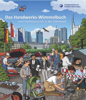 Begleite die Handwerksgesellen Mia und Theo auf ihrer Reise durch die Region. In Dieburg feiern sie Fastnacht und genießen den Frühling in Flörsheim am Main. Auf dem Markt in Groß-Gerau gibt es bereits den ersten Spargel. In Offenbach und Frankfurt ist im Sommer viel los und das Waldschwimmbad in Dietzenbach bietet Abkühlung. Im Herbst wandern Mia und Theo durch Michelstadt, feiern die Weinlesen in Bensheim und bestaunen das Kunsthandwerk auf der Burg Kronberg. Zum Jahresende schlendern sie über den leuchtenden Darmstädter Weihnachtsmarkt. Findest Du Mia und Theo auf jedem Bild?