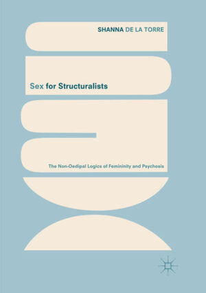 Leider hat der Verlag Springer International Publishing es versäumt, dem Buchhandel eine Inhaltsangabe zu dem Buch "Sex for StructuralistsThe Non-Oedipal Logics of Femininity and Psychosis" von Shanna de la Torre zur Verfügung zu stellen. Das ist bedauerlich, aber wir stellen unseren Leser und Leserinnen das Buch trotzdem vor.