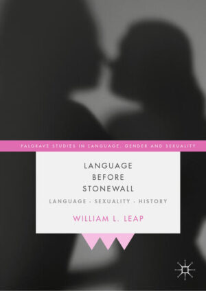 Leider hat der Verlag Springer International Publishing es versäumt, dem Buchhandel eine Inhaltsangabe zu dem Buch "Language Before StonewallLanguage, Sexuality, History" von William L. Leap zur Verfügung zu stellen. Das ist bedauerlich, aber wir stellen unseren Leser und Leserinnen das Buch trotzdem vor.