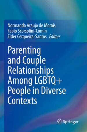 Leider hat der Verlag Springer International Publishing es versäumt, dem Buchhandel eine Inhaltsangabe zu dem Buch "Parenting and Couple Relationships Among LGBTQ+ People in Diverse Contexts" von Normanda Araujo de Morais, Fabio Scorsolini-Comin, Elder Cerqueira-Santos zur Verfügung zu stellen. Das ist bedauerlich, aber wir stellen unseren Leser und Leserinnen das Buch trotzdem vor.