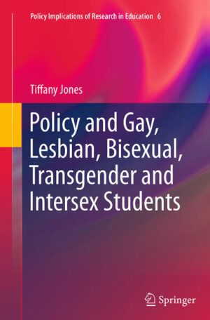 Leider hat der Verlag Springer International Publishing es versäumt, dem Buchhandel eine Inhaltsangabe zu dem Buch "Policy and Gay, Lesbian, Bisexual, Transgender and Intersex Students" von Tiffany Jones zur Verfügung zu stellen. Das ist bedauerlich, aber wir stellen unseren Leser und Leserinnen das Buch trotzdem vor.