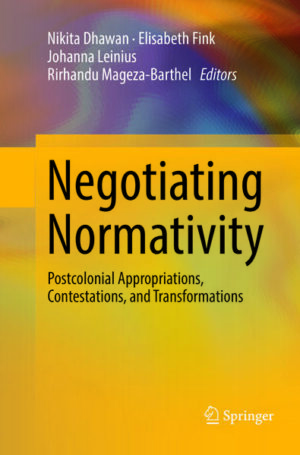 Leider hat der Verlag Springer International Publishing es versäumt, dem Buchhandel eine Inhaltsangabe zu dem Buch "Negotiating Normativity" von Nikita Dhawan, Elisabeth Fink, Johanna Leinius und Rirhandu Mageza-Barthel zur Verfügung zu stellen. Das ist bedauerlich, aber wir stellen unseren Leser und Leserinnen das Buch trotzdem vor.