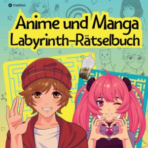 Ein Labyrinth-Rätselbuch für Anime und Manga Fans jung und alt. Stundenlanger Spaß, mittelschwer mit Manga, Anime und japanischen Motiven (75 Rätsel und 150+ Doodles zum Ausmalen). Für Jugendliche, Mädchen, Jungen, clevere Kinder ab 10 Jahren. Eine originelle Geschenkidee für jeden Anlass (Weihnachten, Adventszeit, zum Wichteln, Nikolaustag, zum Geburtstag, als Mitbringsel, als Beschäftigung in der Ferienzeit). So macht Gehirntraining Spaß!