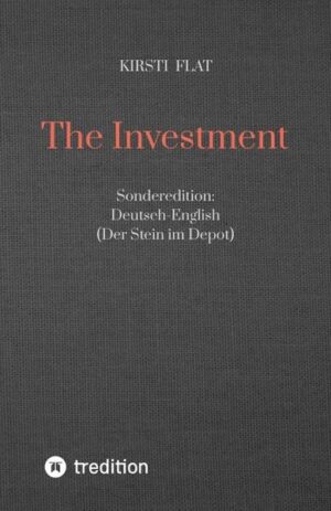 Sonderedition "The Investment" in englischer Sprache inklusive "Der Stein im Depot" - in deutscher Sprache ist ein Erfahrungsbericht in Form eines entspannt und leicht zu lesenden Romans aus der Sicht von fünf frei erfundenen Wertpapier Anleger*Innen. Die Anleger*Innen sind konfrontiert mit einer schwierigen Zeit, die durch eine langandauernde Pandemie und einen Krieg in Europa führt. Diese Situation bedroht die Grundversorgung der europäischen Bevölkerung und erreicht somit auch die Wirtschaftslage der anderen Kontinente der Erde. Leonie, Petra, Bettina, Michael und Jonas sind die fünf sympathischen Anleger*Innen, die es zu entdecken gilt. Leonie studiert und arbeitet als Layout Gestalterin. Petra arbeitet beim Finanzamt und textet nebenbei für kleinere bis mittelständische Unternehmen. Die beruflichen Tätigkeiten von Bettina, Michael und Jonas bleiben im Dunkeln, das macht ihre Geschichte aber nicht weniger interessant. Es gibt viele kleine - unscheinbare - aber wichtige Details zu entdecken. Viel Spaß bei dieser kleinen und kurzweiligen Entdeckungsreise.