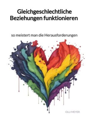 "Gleichgeschlechtliche Beziehungen funktionieren - meistert man die Herausforderungen" ist ein inspirierender Ratgeber, der Paaren in gleichgeschlechtlichen Beziehungen dabei hilft, ihre Bindung zu stärken und die spezifischen Herausforderungen zu bewältigen. Mit einfühlsamer Weisheit und praktischen Ratschlägen bietet das Buch Unterstützung bei der Kommunikation, dem Umgang mit Vorurteilen, dem Aufbau von Vertrauen und der Schaffung einer erfüllenden Partnerschaft. Tauchen Sie ein in diese inspirierende Lektüre und entdecken Sie, wie Sie eine erfolgreiche und liebevolle gleichgeschlechtliche Beziehung aufbauen können.