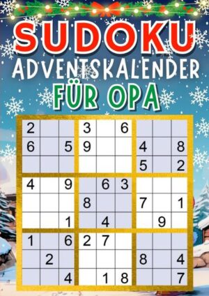 Sind Sie auf der Suche nach dem perfekten Weihnachtsgeschenk für Ihren Opa? Der Sudoku Adventskalender ist die ideale Wahl für Rätselliebhaber! Mit über 70 sorgfältig ausgewählten Sudokus, von leicht bis schwer, bietet dieser Kalender täglichen Rätselspaß im Dezember bis Weihnachten. Die große Schrift garantiert ein angenehmes Leseerlebnis, besonders für Senioren. Und keine Sorge, falls Opa mal nicht weiterkommt - die Lösungen sind auch enthalten! Schenken Sie Freude, Denkspaß und eine besondere Adventszeit. Ein liebevolles Geschenk für Ihren geliebten Großvater. Jetzt bestellen und Weihnachten unvergesslich machen!