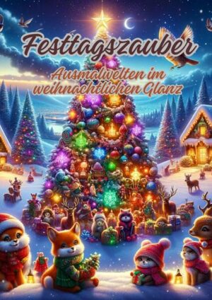 "Festtagszauber: Ausmalwelten im weihnachtlichen Glanz" entführt in eine Welt der weihnachtlichen Magie, in der jede Seite mit liebevollen, festlichen Motiven zum Ausmalen und Träumen einlädt. Von schneebedeckten Landschaften über prachtvoll geschmückte Weihnachtsbäume bis hin zu heimeligen Kaminfeuerszenen bietet das Buch eine Vielzahl an Motiven, die die Herzen der Weihnachtsliebhaber höherschlagen lassen. Dieses Malbuch ist eine Oase der Ruhe in der oft hektischen Vorweihnachtszeit und ermöglicht es, durch kreatives Gestalten eine persönliche und entspannende Auszeit zu genießen.