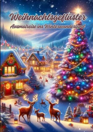 "Weihnachtsgeflüster: Ausmalreise ins Winterwunderland" lädt dazu ein, die besinnliche Ruhe und die geheimnisvolle Magie der Weihnachtszeit durch das Ausmalen von stimmungsvollen Szenen und Motiven zu erleben. In diesem Malbuch finden sich detailreiche Bilder von verschneiten Landschaften, festlichen Dekorationen und Szenen voller Weihnachtsfreude, die darauf warten, mit Farben belebt zu werden. Es bietet eine kreative Flucht aus dem Alltag und die Möglichkeit, sich ganz der eigenen Vorstellungskraft hinzugeben, während man die Wärme und den Zauber des Weihnachtsfests auf jeder Seite spürt.