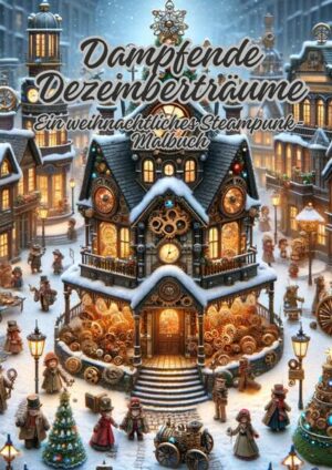 "Dampfende Dezemberträume: Ein weihnachtliches Steampunk-Malbuch" entführt seine Leser in eine Welt, in der die Magie der Weihnachtszeit auf die phantasievolle Ästhetik des Steampunks trifft. Mit jeder Seite bietet das Buch eine reiche Auswahl an sorgfältig gezeichneten, ausmalbaren Bildern, die von dampfgetriebenen Schlitten, über mit Zahnrädern verzierten Christbäumen bis hin zu viktorianisch gekleideten Weihnachtsengeln reichen. Es lädt dazu ein, die festliche Stimmung durch das Prisma des Steampunks zu erleben und bietet eine kreative Reise voller Entdeckungen und nostalgischer Schönheit.