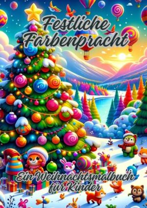 "Festliche Farbenpracht: Ein Weihnachtsmalbuch für Kinder" bietet eine Sammlung von liebevoll gestalteten Bildern, die alle Aspekte der Weihnachtsfreude einfangen, von lebhaften Weihnachtsbaum-Szenen bis hin zu friedvollen Schneelandschaften. Kinder werden dazu ermutigt, durch das Ausmalen von Geschenken, Weihnachtsdekorationen und winterlichen Tierszenen ihre eigene farbenfrohe Interpretation der Festtage zu schaffen. Dieses Buch zielt darauf ab, die festliche Stimmung zu Hause zu verstärken und bietet gleichzeitig eine kreative Auszeit vom vorweihnachtlichen Trubel.