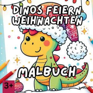 Dinos feiern Weihnachten: Ein Malbuch für Kinder   Entdecken Sie die Magie von Weihnachten mit Dinosauriern! Tauchen Sie ein in die festliche Welt unseres Malbuchs "Dinos feiern Weihnachten", wo prähistorische Kreaturen in weihnachtlicher Stimmung zum Leben erweckt werden. Dieses einzigartige Malbuch bietet eine wunderbare Mischung aus Fantasie und Weihnachtszauber, perfekt für Kinder jeden Alters. Merkmale: Liebevoll gestaltete Seiten: Jede Seite des Buches zeigt Dinosaurier in verschiedenen weihnachtlichen Szenen, von Schneeballschlachten bis hin zum Plätzchenbacken. Förderung der Kreativität: Kinder können ihrer Fantasie freien Lauf lassen, während sie diese prähistorischen Wesen mit bunten Farben zum Leben erwecken. Entwicklung feinmotorischer Fähigkeiten: Das Ausmalen feiner Linien und Muster unterstützt die Entwicklung der Hand-Auge-Koordination und Feinmotorik. Weihnachtliche Stimmung: Jede Seite ist so gestaltet, dass sie die Magie der Weihnachtszeit einfängt und bei Kindern Vorfreude und Begeisterung weckt. Perfekt für alle Altersgruppen: Egal ob Kleinkind, Vorschulkind oder Schulkind, dieses Buch bietet Spaß für alle Altersgruppen.   Das ideale Geschenk: "Dinos feiern Weihnachten" ist das perfekte Geschenk, um die kreative Seite Ihres Kindes in der festlichen Jahreszeit zu fördern. Ob als Weihnachtsgeschenk, Adventskalenderfüllung oder einfach als winterliche Beschäftigung - dieses Buch ist eine Quelle der Freude und Kreativität.   Lassen Sie Ihre Kinder Teil dieser wunderbaren weihnachtlichen Dino-Welt werden und erleben Sie, wie ihre Augen beim Ausmalen dieser festlichen Szenen leuchten. Bestellen Sie jetzt Ihr Exemplar von "Dinos feiern Weihnachten" und bereiten Sie Ihren Kleinen eine besondere Überraschung!