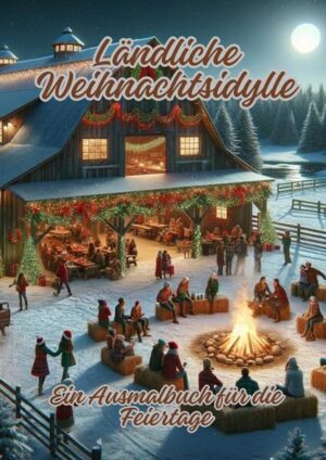 "In 'Ländliche Weihnachtsidylle: Ein Ausmalbuch für die Feiertage' erleben die Leser die herzliche Atmosphäre einer ländlichen Weihnacht. Das Buch präsentiert eine Vielzahl von stimmungsvollen Ausmalseiten, die mit winterlichen Landschaften, rustikalen Dekorationen und gemütlichen Szenen aus dem ländlichen Weihnachtsleben gefüllt sind. Es lädt dazu ein, die festliche Jahreszeit auf entspannte und kreative Weise zu genießen, während man die eigene Vorstellungskraft zum Leben erweckt und sich in die wunderbare Welt der Country-Christmas einfindet."