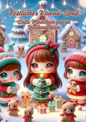 "Festlicher Kawaii-Spaß: Süße Mädchen feiern Weihnachten" ist ein entzückendes Malbuch, das die festliche Freude und Magie der Weihnachtszeit durch die Welt der Kawaii-Kunst darstellt. Jede Seite des Buches präsentiert charmante und detailreiche Illustrationen von niedlichen Kawaii-Mädchen, die typische Weihnachtsaktivitäten wie das Schmücken des Weihnachtsbaums, das Singen von Weihnachtsliedern oder das Spielen im Schnee genießen. Dieses Buch lädt Kinder und Erwachsene dazu ein, in eine Welt voller festlicher Farben und süßer Kawaii-Szenen einzutauchen und die zauberhafte Atmosphäre der Weihnachtszeit kreativ zu erforschen.