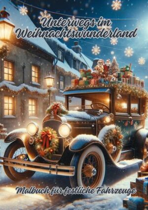 "Unterwegs im Weihnachtswunderland: Malbuch für festliche Fahrzeuge" ist ein einzigartiges und festliches Malbuch, das die Freude der Weihnachtszeit mit dem Thema Fahrzeuge verknüpft. Jede Seite des Buches bietet sorgfältig gestaltete Illustrationen von Autos und anderen Fahrzeugen, die in einer weihnachtlichen Umgebung unterwegs sind, sei es in verschneiten Landschaften, durch festlich beleuchtete Städte oder entlang winterlicher Straßenszenen. Dieses Buch lädt dazu ein, in eine Welt voller festlicher Freude und Fahrspaß einzutauchen und durch das Ausmalen der Fahrzeuge in weihnachtlichen Settings eine besondere Weihnachtsstimmung zu kreieren.