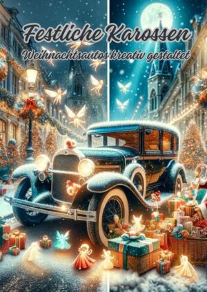 "Festliche Karossen: Weihnachtsautos kreativ gestaltet" ist ein einzigartiges und festliches Malbuch, das die Freude der Weihnachtszeit mit dem Thema Autos verbindet. Jede Seite bietet liebevoll gestaltete Illustrationen von Autos, die für die Weihnachtszeit festlich geschmückt und kreativ gestaltet sind. Von weihnachtlichen Lichtern überzogenen Karossen bis hin zu durch verschneite Landschaften fahrenden, festlich dekorierten Fahrzeugen, lädt dieses Buch dazu ein, in eine Welt voller festlicher Freude und Kreativität einzutauchen und durch das Ausmalen die Autos in weihnachtlichen Settings einzigartig zu gestalten.