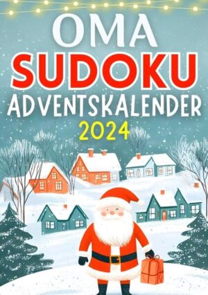 Halten Sie Ihr Gehirn fit - Studien zeigen, dass regelmäßiges Lösen von Sudokus das geistige Alter verjüngen kann. Das haben britische Forscher herausgefunden. Unser Adventskalender mit 72 Sudokus (Leicht bis Schwer) ist perfekt für Oma. Jeden Tag gibt es ein neues Rätsel, das Ihre Logik und Konzentration stärkt. Die Lösungen sind immer dabei, damit Sie Ihre Antworten überprüfen können. Warum Sudoku? Es bietet eine erholsame Pause vom Bildschirm, trainiert das Gehirn und ist das ideale Weihnachtsgeschenk - kreativ und sinnvoll zugleich.   Jetzt bestellen und das perfekte Weihnachtsgeschenk sichern!