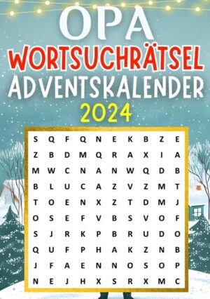 Halten Sie Ihr Gehirn fit - Studien zeigen, dass regelmäßiges Wortsuchrätsellösen das geistige Alter um bis zu zehn Jahre verjüngen kann. Das haben britische Forscher herausgefunden. Unser Adventskalender mit 70 Rätseln ist perfekt für Opa. Jeden Tag gibt es neue Rätsel, das Ihre Konzentration und Ihr Gedächtnis stärkt. Warum Wortsuchrätsel? Sie sind eine erholsame Pause vom Bildschirm, trainieren das Gehirn und sind das ideale Weihnachtsgeschenk - kreativ und sinnvoll zugleich.   Jetzt bestellen und das perfekte Weihnachtsgeschenk sichern!