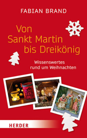 Die Advents- und Weihnachtszeit ist sehr eng mit unterschiedlichen Bräuchen verbunden. Dazu gehören der Adventskranz ebenso wie der Weihnachtsbaum, das Friedenslicht aus Betlehem oder die Weihnachtskrippe. Doch was haben diese Traditionen zu bedeuten? Warum feiern wir eigentlich Weihnachten und warum gerade am 25. Dezember? Das Buch führt durch die Advents- und Weihnachtszeit und macht auf vielerlei Brauchtum aufmerksam, das mit dieser Zeit verbunden ist. Da der Advent früher bereits mit dem 11. November angefangen hat, beginnt auch dieses Buch mit dem Fest des heiligen Martin und führt bis zum Ende der Weihnachtszeit am Fest der Taufe Jesu. Es gibt in diesen besonderen Zeiten viel zu entdecken. Man kann viel Neues erfahren, wenn man einmal die Geschichte hinter den Festen betrachtet. Vielleicht kann man dann den Advent auch wieder bewusster begehen und das Weihnachtsfest intensiver erleben. Denn alle diese Traditionen haben ja den Sinn, das Besondere dieser Zeit herauszuheben und sie als Zeit Gottes, als Zeit seiner Menschwerdung erfahrbar zu machen. Viele lieb gewordene Bräuche und ihre christlichen Ursprünge werden kurz und leicht verständlich in diesem Buch erklärt. Tipps und Anregungen helfen, Neues und Überraschendes der Feste zu entdecken und diese Zeit in Familie und Gemeinde ansprechend zu gestalten. Mit zahlreichen farbigen Illustrationen und Fotos.