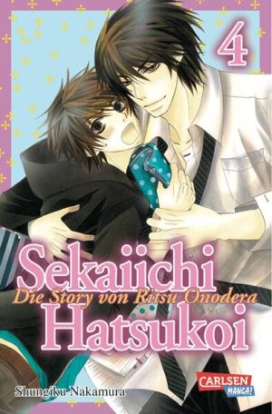 Leider hat der Verlag Carlsen es versäumt, dem Buchhandel eine Inhaltsangabe zu dem Buch "Sekaiichi Hatsukoi 4" von Shungiku Nakamura zur Verfügung zu stellen. Das ist bedauerlich, aber wir stellen unseren Leser und Leserinnen das Buch trotzdem vor.