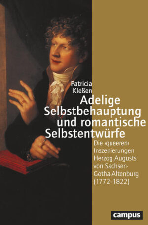 Herzog August von Sachsen-Gotha-Altenburg (1772-1822) wurde lange verklärt, ob abwertend als verweiblichter Mann oder glorifizierend als Ahnherr der Homosexuellenbewegung, ob durch vorsichtige Formulierungen wie »Sonderling« oder unmissverständliche Atteste des Wahnsinns. Patricia Kleßen blickt auf seine vermeintlichen Eigenheiten im Spiegel der Zeit um 1800 und lässt ihm durch ihre differenzierte historiografische Betrachtung Gerechtigkeit widerfahren: Vor dem Hintergrund einer Krise des Adels suchte Herzog August Anschluss an die richtungsweisenden intellektuell-ästhetischen »Suchbewegungen« romantischer Kreise und inszenierte sich als ambivalente Kunstfigur, als »echtes Original«.