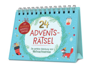 Rätseln bis das Christkind kommt • 24-facher Adventsspaß mit witzigen und unterhaltsamen Rätseln • Liebevoll gestaltet - die ideale Ablenkung vom Weihnachtsstress • Das perfekte Geschenk zum kreativen Grübeln und Schmunzeln • Für alle Rätselfreunde, Ganz-genau-Gucker und Um-die-Ecke-Denker • Praktischer Aufstell-Adventskalender Welche Geschenke du wohl dieses Jahr bekommst? Dieses Rätsel kannst du mit unserem witzigen Rätsel-Advents-Countdown zwar nicht lösen, aber der 24-fache Ratespaß verkürzt dir auf jeden Fall die Zeit bis Weihnachten! 24 knifflige, witzige, unterhaltsame Rätsel - nur für dich!