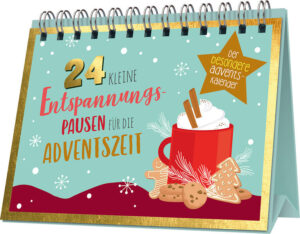 Ganz entspannt durch den Advent • Das perfekte Geschenk für deine Lieblingsmenschen • 24 achtsame und besinnlich Ideen • Handlicher Aufstellkalender mit Spiralbindung und Hingucker-Effekt • Wunderschön gestaltet, jeder Tag ein kleines Kunstwerk • Ideal für den Schreibtisch oder als kleines Geschenk für einen lieben Menschen. 24 einfache Achtsamkeitsübungen, wohltuende Rezept zum Genießen und stimmungsvolle Zitate schenken dir jeden Tag im Advent eine kleine besinnliche Auszeit zum Innehalten, Entschleunigen und Glücklichsein. Wir wird Weihnachten wirklich zur Wohlfühlzeit.