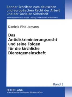 Vor dem Hintergrund des in Umsetzung europäischer Vorgaben ergangenen Allgemeinen Gleichbehandlungsgesetzes (AGG) geht die Arbeit der Frage nach, ob und inwieweit die bislang im kirchlichen Dienst praktizierte Einstellungs- und Kündigungspraxis sowie die Auferlegung bekenntnisbestimmter Loyalitätsobliegenheiten weiterhin Bestand haben können. Im Mittelpunkt der Darstellung steht eine Analyse der zugunsten der Religionsgemeinschaften geschaffenen Ausnahmeregelung des § 9 AGG, die vom Verbot der Ungleichbehandlung wegen der Religion oder Weltanschauung unter den dort normierten Voraussetzungen befreit. Nach einer umfassenden Untersuchung der Europarechts- und Verfassungskonformität der Norm werden die praktischen Auswirkungen des Antidiskriminierungsrechts auf Beschäftigungsverhältnisse im kirchlichen Dienst anhand der einzelnen Stadien des Arbeitsverhältnisses beleuchtet. Dabei kommt die Verfasserin zu dem Ergebnis, dass der deutsche Gesetzgeber mit § 9 AGG eine Regelung geschaffen hat, aufgrund derer die Frage nach der Gemeinschaftsrechtsfestigkeit des kirchlichen Arbeitsrechts zugunsten des verfassungsrechtlich verbürgten Selbstbestimmungsrechts der Kirchen beantwortet wurde.