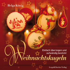 Eine runde Sache Sie schmücken Türen, Fenster, Tischgestecke, eignen sich als Geschenke ebenso wie als individueller Baumbehang: Weihnachtskugeln gehören zum Weihnachtsfest dazu wie Kerzen und Kekse. Man nehme: eine Acrylkugel, ein Stück Stoff, Nähmaterial und fertig ist die selbst gebastelte Christbaumkugel, die dem Weihnachtsfest die ganz persönliche Note verleiht. Ganz so einfach ist’s zwar nicht, aber mit den verständlichen und mit vielen Ablauffotos garnierten Anleitungen des Buchs „Weihnachtskugeln“ gelingen die schmucken Kugeln der Marke Eigenbau unter Garantie. Autorin Helga König verfügt ja über jahrelange Erfahrung in der Weitergabe ihres kunsthandwerklichen Wissens. Der Stoff, mit dem die Kugelformen umhüllt werden, kann auf unterschiedlichste Weise gestaltet werden: mit Kreuzstichen, Bändchengarn, Ketten- und Stielstich bestickt