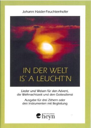 12 Lieder und Weisen für den Advent, die Weihnachtszeit und den Gottesdienst für drei Zithern oder drei Instrumente mit Begleitung.