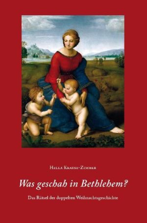 Die doppelte Weihnachtsgeschichte war ein Motiv, das Hella Krause-Zimmer ein Leben lang begleitete. In dieser letzten, phänomenologischen Betrachtung der unterschiedlichen Berichte über die Geburt Christi, die in den Evangelien erzählt werden, weckt und stellt die Autorin Fragen, die jeden Leser, auch Schüler der Oberstufe anregen, die tieferen Geheimnisse des Rätsels der beiden Jesusknaben zu erkunden. Beispiele aus der Kunst zeigen, dass auch mancher Maler früherer Zeiten um dieses Geheimnis wusste.