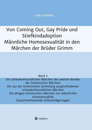 Dass Märchen der Brüder Grimm von Homosexualität handeln, ist eindeutig, trotzdem für die Forschung neu. Dieses Buch stellt die Grimm-Forschung auf neue Grundlagen, auch die Geschichte der Schwulenbefreiung, denn diese begann mindestens gedanklich früher als bisher angenommen, nämlich mit den 17 schwulenfreundlichen Märchen der Brüder Grimm, von denen in diesem ersten Band des Werkes von Herrn Leuthold acht sorgfältig analysiert werden. Darauf folgt eine Kurzanalyse der 14 übrigen Grimmschen Märchen zur männlichen Homosexualität.