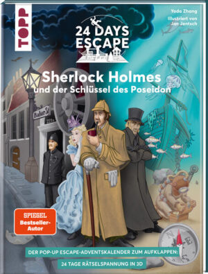 Leider hielt es der Verlag Frech nicht für nötig, bei der Anmeldung im Verzeichnis lieferbarer Bücher sorgfältig zu arbeiten und das Buch 24 DAYS ESCAPE 3D Pop-Up-Adventskalender- Sherlock Holmes und der Schlüssel des Poseidon von Yoda Zhang mit einer Inhaltsangabe auszustatten.