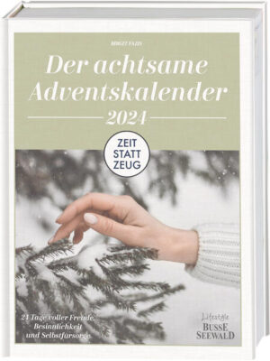 Leider hielt es der Verlag ZS - ein Verlag der Edel Verlagsgruppe nicht für nötig, bei der Anmeldung im Verzeichnis lieferbarer Bücher sorgfältig zu arbeiten und das Buch Zeit statt Zeug: Der achtsame Adventskalender 2024 von Birgit Fazis mit einer Inhaltsangabe auszustatten.