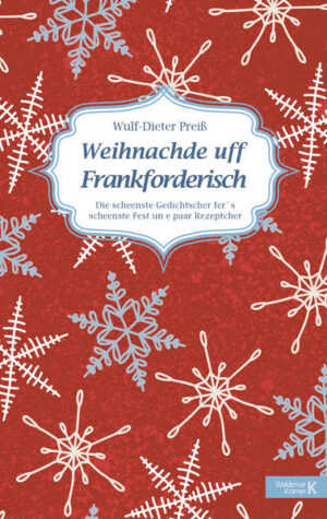 In Frankfurt feiert man Weihnachten auf ganz eigene und besondere Art - glücklicherweise haben namhafte Frankfurter Mundartdichter dies in köstlichen Weihnachtsgedichten zum Ausdruck gebracht und festgehalten. Wulf-Dieter Preiß, selber einer von ihnen, hat die schönsten ausgesucht, zusammengestellt und mit unabkömmlichen Frankfurter Rezepten, passend zur Jahreszeit, angereichert. In dem Bändchen finden u. a. natürlich Friedrich Stoltzes berühmtes Gedicht »Gans mit Kadoffele«, Lothar Zenettis »Weihnachte bei uns dehaam«, Erich Fries »Des Weihnachtswunner« oder Wulf-Dieter Preiß »Weihnacht - ach du liebe Zeit« ihren Platz. Eine wahre Fundgrube für die schönste Zeit des Jahres. Zum Schmunzeln und Träumen genauso geeignet wie zum Vorlesen im Kreis der Familie und im Verein.