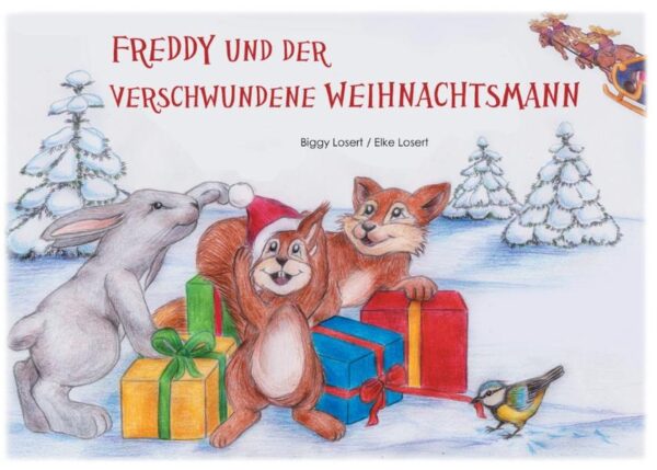 Es ist ein wunderbarer Tag im Wald. Der Schnee glitzert, es liegt etwas Geheimnisvolles in der Luft. Freddy, das Eichkätzchen spielt gerade mit seinen Freunden, als er auf der Lichtung einen Schlitten mit eigenartigen Tieren entdeckt. Es sind Rentiere, die den Weihnachtsmann verloren haben. Wenn er heute keine Geschenke bringt, sind die Menschenkinder sehr traurig. Daher müssen sie mit dem Schlitten voller Päckchen schnell weiterziehen. Freddy und seine Freunde möchten gerne bei der Suche helfen. Werden die Tiere den Weihnachtsmann rechtzeitig finden, damit er zu den Menschenkindern kommt?