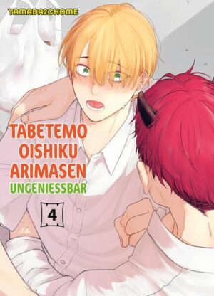 TABETEMO OISHIKU ARIMASEN: UGENIESSBAR verbindet Romantik und Comedy in einem heißen Boys-Love-Manga. Es war einmal in einer Welt, in der die Bevölkerung zu einem überwiegenden Teil aus Dämonen besteht und Menschen als Delikatesse gelten ... Wie alle Menschen versucht Hiyori, seine wahre Natur zu verbergen. Eines Tages findet jedoch Hodaka, ein dämonischer Mitschüler, heraus, warum er einen solch süßlichen, appetitlichen Duft verströmt ... Das erwartet dich in Band 4: Hiyori ist sich seiner Gefühle für den Dämon Hodaka bewusst, allerdings gestalten sich seine Versuche, diesem seine Liebe zu gestehen, als kompliziert. Währenddessen geht an der Dämonenschule das Gerücht um, dass sich unter ihnen ein Mensch befinden soll. Hiyori rutscht das Herz in die Hose. Ist sein Geheimnis nun aufgeflogen? Die perfekte Mischung aus BL-, Comedy- und Fantasy-Manga.