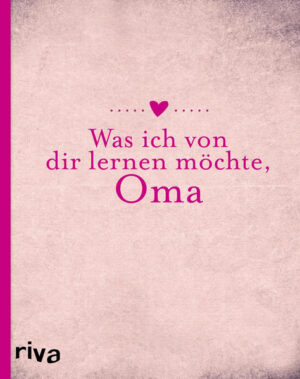 Von wenigen Menschen kann man so viel lernen wie von der eigenen Oma. Und von wenigen Menschen nimmt man den Rat auch so gerne an. Denn sie verfügt über die Lebenserfahrung, die einem selbst noch fehlt. Egal, ob Liebeskummer, Frust im Job, Probleme mit Freunden oder einfach nur der ganz große Weltenschmerz. Großmutter weiß Rat und kann ihn in diesem Eintragbuch auch Stück für Stück aufschreiben. In Was ich von dir wissen möchte, Oma gibt sie all ihr Wissen und ihre Weisheit weiter. Zusätzlich ist das Buch ein wundervoller Anlass, um mit Oma gemeinsam Zeit zu verbringen und sich darauf zu besinnen, wie wichtig Zeit für das Wesentliche im Leben ist.