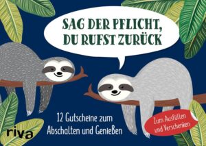 Man kann seinen Liebsten nichts Schöneres schenken als Zeit, Ruhe und Entspannung. Dieses Gutscheinheft ist deshalb das optimale Geschenk. Es beglückt mit richtig schön faulen Stunden, die man gemeinsam verbringt, oder kleinen Pflichten, die für die Beschenkten übernommen werden. Warum sollten sie auch selber tun, was ein anderer machen kann?! Die 12 kreativen Gutscheine zum Ausfüllen sind heraustrennbar und können einzeln oder als ganzer Block verschenkt werden. Sie sind für alle Lieben um einen herum geeignet, ob für gute Freunde, den Partner, die Partnerin oder die Eltern. Wer würde sich nicht darüber freuen, aus einem Buch vorgelesen oder beim Lieblingsfilm die Knabbereien ans Sofa geliefert zu bekommen?