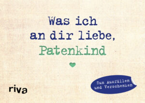 Die Beziehung zum Patenkind ist etwas ganz Besonderes. Man kennt es seit seiner Geburt, sieht, wie es aufwächst, älter wird und schließlich seinen eigenen Weg geht. Was ich an dir liebe, Patenkind bietet die Gelegenheit, dem geliebten Patenkind persönliche Worte und Wünsche mit auf den Weg zu geben. Liebevolle Fragen und Denkanstöße machen dieses Buch - von Patenonkel oder Patentante beantwortet und ausgefüllt - zu einem einzigartigen und ganz persönlichen Geschenk - zum Geburtstag, zu Weihnachten oder einfach zwischendurch.