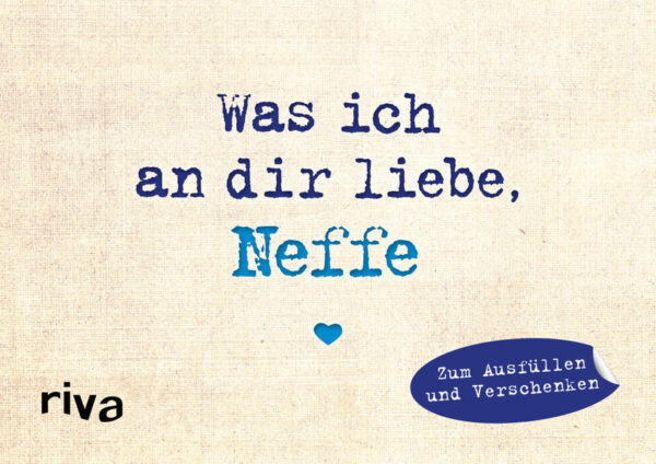 Die Beziehung zum Neffen ist etwas ganz Besonderes. Man kennt ihn seit der Geburt, begleitet ihn beim Erwachsenwerden und sieht interessiert dabei zu, wie er schließlich seinen eigenen Weg geht. Ganz nebenbei hält er seine Tante und seinen Onkel jung. Was ich an dir liebe, Neffe bietet die Gelegenheit, dem geliebten Neffen persönliche Worte und Wünsche mit auf den Weg zu geben. Liebevolle Fragen und Denkanstöße machen dieses Buch - von Tante oder Onkel ausgefüllt - zu einem einzigartigen und persönlichen Geschenk.