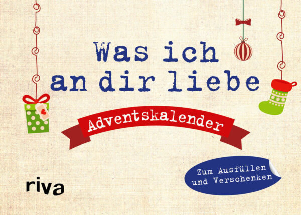 Bei diesem Adventskalender handelt es sich um die Hardcover-Ausgabe. Er ist auch als Softcover (exklusive Amazon-Ausgabe) mit identischem Inhalt erhältlich. Weihnachten ist das Fest der Liebe. Doch auch zu dieser Gelegenheit fällt es oft schwer, seinen Liebsten mitzuteilen, was man für sie empfindet. Mithilfe dieses außergewöhnlichen Adventskalenders gelingt es, auf persönliche und außergewöhnliche Weise 24 Mal seine Liebe auszudrücken. Hinter jeder Seite verbirgt sich eine Liebesbotschaft, die vom Schenkenden individuell von Hand ausgefüllt wird. So ist dieser kleine Adventskalender das ideale Geschenk und ein einmaliger Liebesbeweis, der die Adventszeit garantiert unvergesslich macht.