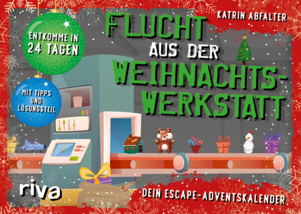 So wird die Vorweihnachtszeit zum fesselnden Escape-Abenteuer! In dieser packenden Adventsgeschichte wirst du in die Werkstatt des Weihnachtsmanns an den Nordpol entführt. Dort musst du knifflige Rätsel lösen und mysteriöse Codes entschlüsseln, um dem Weihnachtsmann rechtzeitig bis Heiligabend zu entwischen. Denn findest du den Fluchtweg aus der Weihnachtswerkstatt nicht, erwartet dich eine böse Überraschung. Welche Überraschung das ist, und warum dich der Weihnachtsmann an den Nordpol verschleppt hat, findest du nur heraus, wenn du ein cleveres Köpfchen und eine außergewöhnliche Kombinationsgabe unter Beweis stellst. Bist du bereit für die winterliche Spurensuche? +++ Hinweise und Lösungen als PDF findest du auch online unter www.m-vg.de/link/weihnachtswerkstatt2019 +++