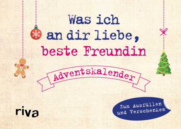 Bei diesem Adventskalender handelt es sich um die Hardcover-Ausgabe. Er ist auch als Softcover (exklusive Amazon-Ausgabe) mit identischem Inhalt erhältlich Die beste Freundin kennt nicht nur alle Geheimnisse und geht mit einem durch dick und dünn, mit ihr wird außerdem die Vorweihnachtszeit noch strahlender. Mit diesem besonderen Adventskalender kann man ihr auf persönliche und originelle Weise 24 Mal zeigen, wie lieb man sie hat. Hinter jedem Türchen verbirgt sich eine liebevolle Botschaft, die von der Schenkenden individuell ausgefüllt werden kann. So ist dieses kleine Buch das ideale Geschenk und eine einmalige Liebeserklärung an einen der wichtigsten Menschen im Leben.