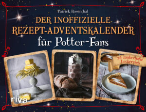 Butterbier, Siruptorte und Kürbispasteten schmecken in der Weihnachtszeit besonders gut! Mit diesem zauberhaften Rezept-Adventskalender holst du dir die kulinarische Welt von Harry Potter nach Hause. Die Buchseiten sind verschlossen und lassen sich wie ein Türchen ganz einfach auftrennen. Dahinter warten 24 Rezepte für magische Leckereien auf dich, die die Wartezeit bis zum frohen Fest verkürzen.