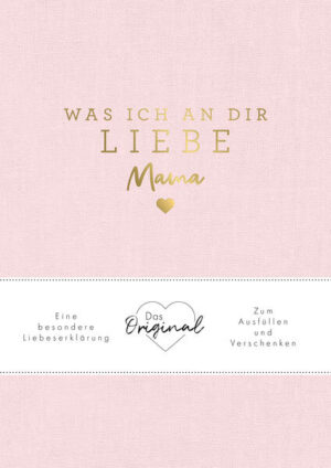 Eine ganz persönliche, handgeschriebene Botschaft ist das schönste Geschenk, das man der eigenen Mama machen kann. Dieses Buch vereint tiefgründige und emotionale Fragen, Erinnerungen, Komplimente und humorvolle Denkanstöße, die du durch individuelle Eintragungen mit Leben füllen kannst. So erhältst du das perfekte Geschenk - ob für Muttertag, Geburtstag oder Weihnachten. Ein hochwertiger Leineneinband in Kombination mit einem edlen, goldenen Schriftzug machen dieses Ausfüllbuch zu einem einzigartigen und wunderschönen Geschenk mit ganz persönlicher Botschaft.