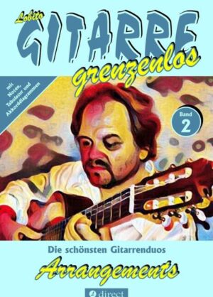 . Eine Sammlung ausgesuchter Bearbeitungen für zwei Gitarren (Band 2) des Gitarristen, Autors und Komponisten Lobito sowohl in traditioneller Notenschrift als auch in leicht lesbarer Gitarrentabulatur mit ausführlichen Fingersätzen und hilfreichen Griffdiagrammen sowie umfangreichen Zeichenerklärungen, Ausführungshinweisen und wertvollen Spieltipps.