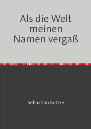 "Als die Welt meinen Namen vergaß" ist eine Sammlung verschiedenster Gedanken und Gedichte, die ich in meinem Leben geschrieben habe. Viel zu oft hat mir die Literatur geholfen, über schwere Zeiten hinwegzukommen - sei es über die erste große Liebe, sei es über privaten oder beruflichen Stress. Ebenfalls konnte ich daran seit jeher meine Ängste zu Papier bringen und Hilfe finden.