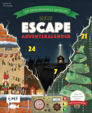 Leider hielt es der Verlag Carlsen nicht für nötig, bei der Anmeldung im Verzeichnis lieferbarer Bücher sorgfältig zu arbeiten und das Buch Mein Escape-Adventskalender: Die geheimnisvolle Zeitreise - Mit Decoderfolie von Martin Pflieger mit einer Inhaltsangabe auszustatten.